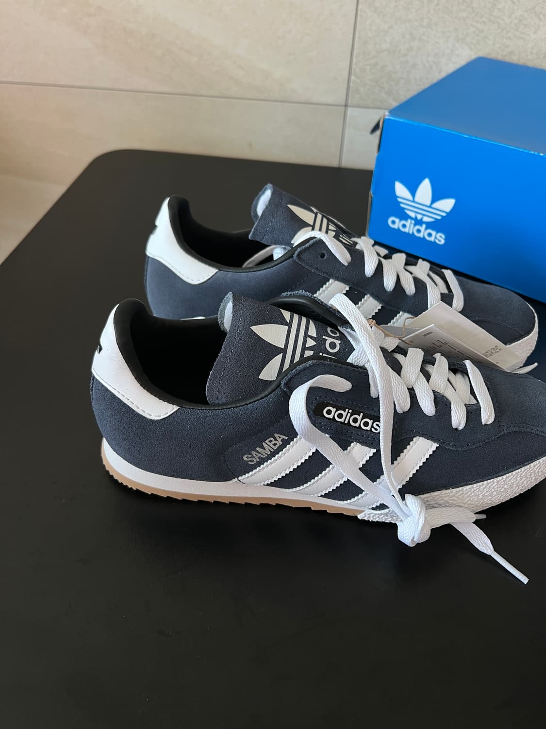 [240mm] [미사용 새제품] 아디다스 삼바 슈퍼 스웨이드 (네이비/화 상품이미지5