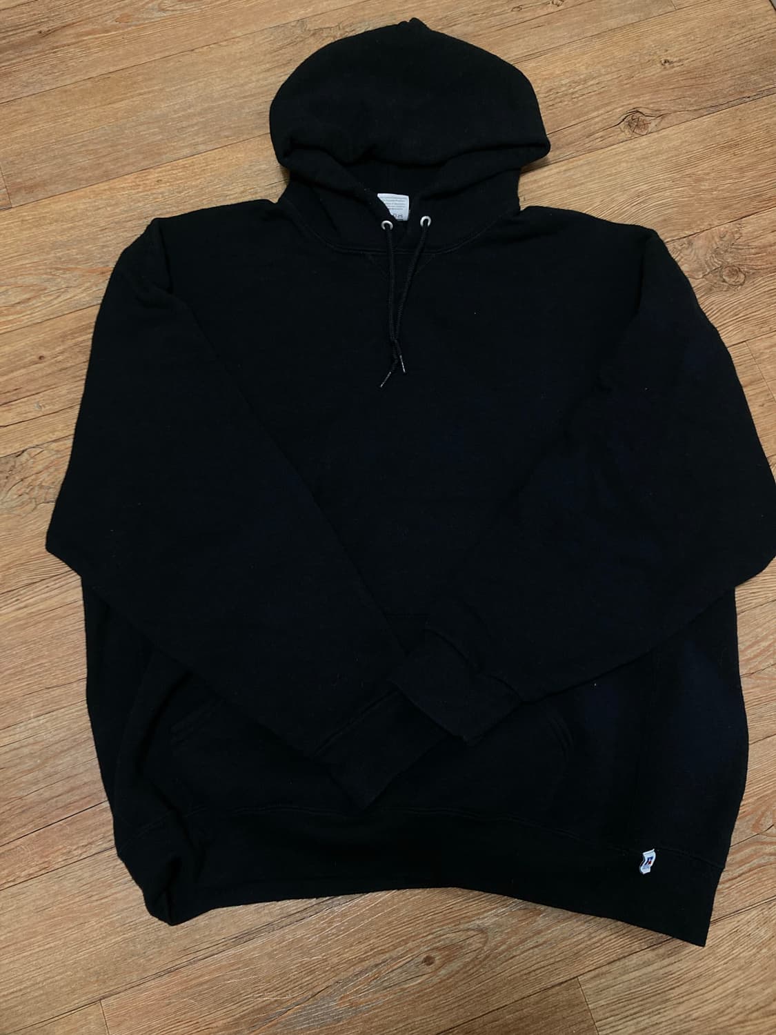 빈티지 러셀 블랙 후드 스웻 상품이미지1