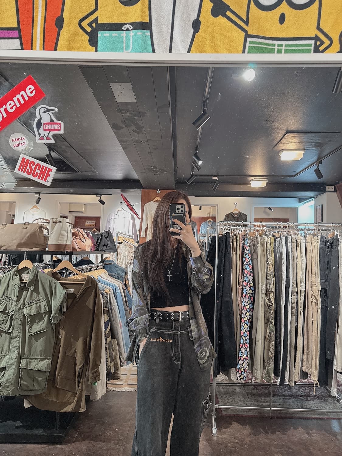 일본빈티지 패턴 카라 블라우스 셔츠 M 상품이미지6