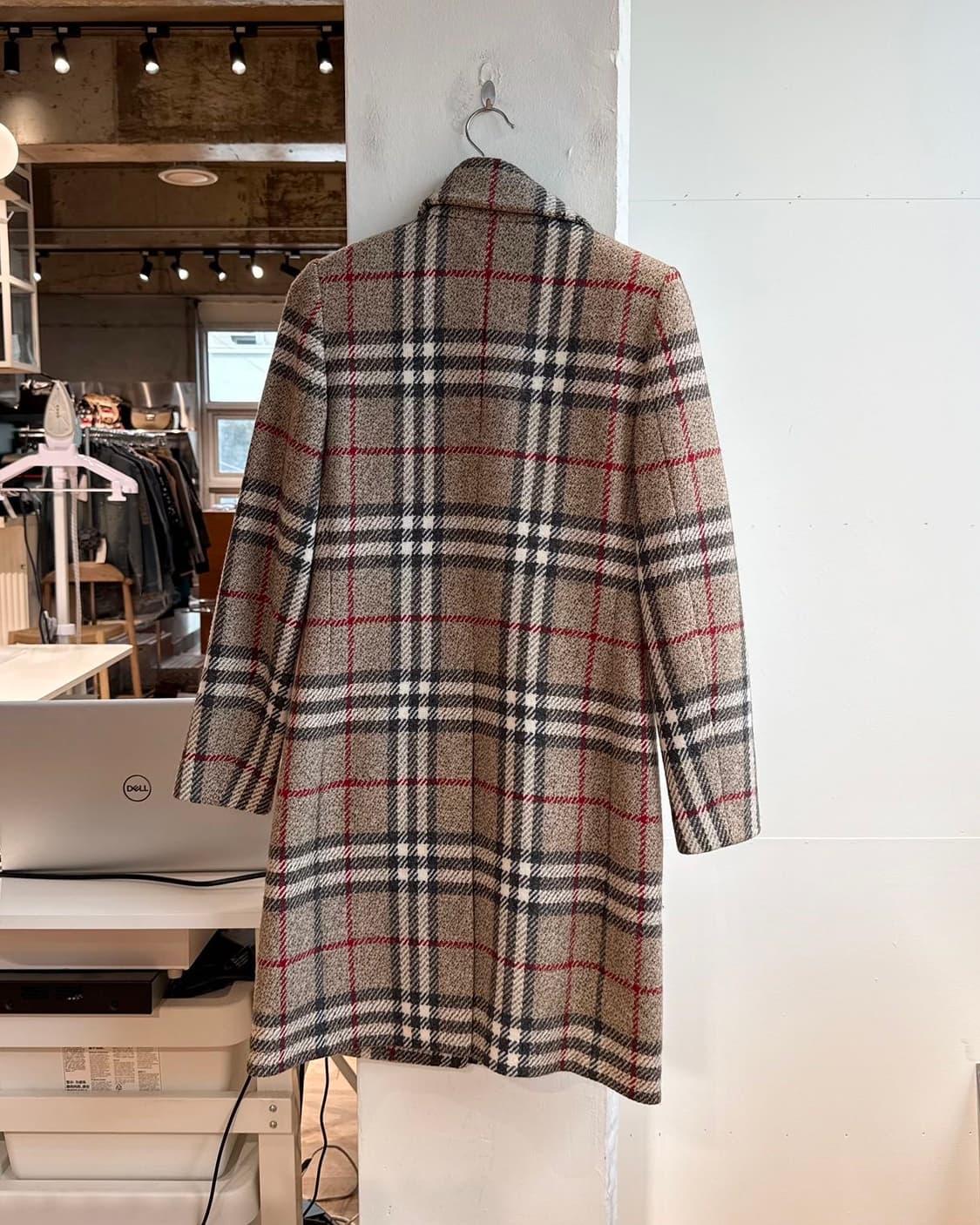버버리 브라운 노바체크 울 코트  상품이미지7