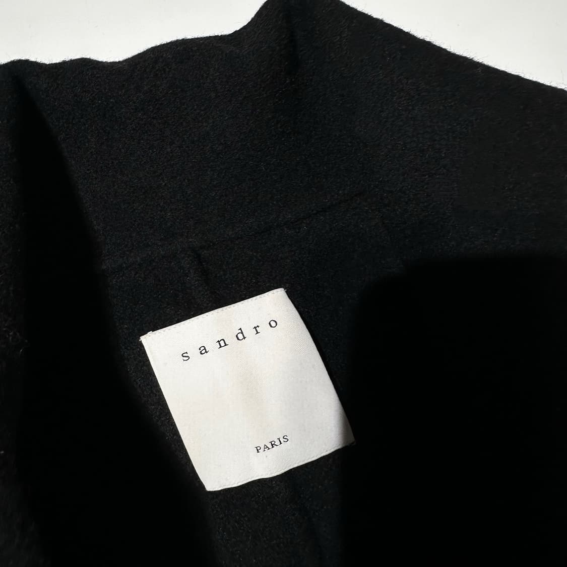 산드로 울 머플러 코트 블랙 상품이미지6