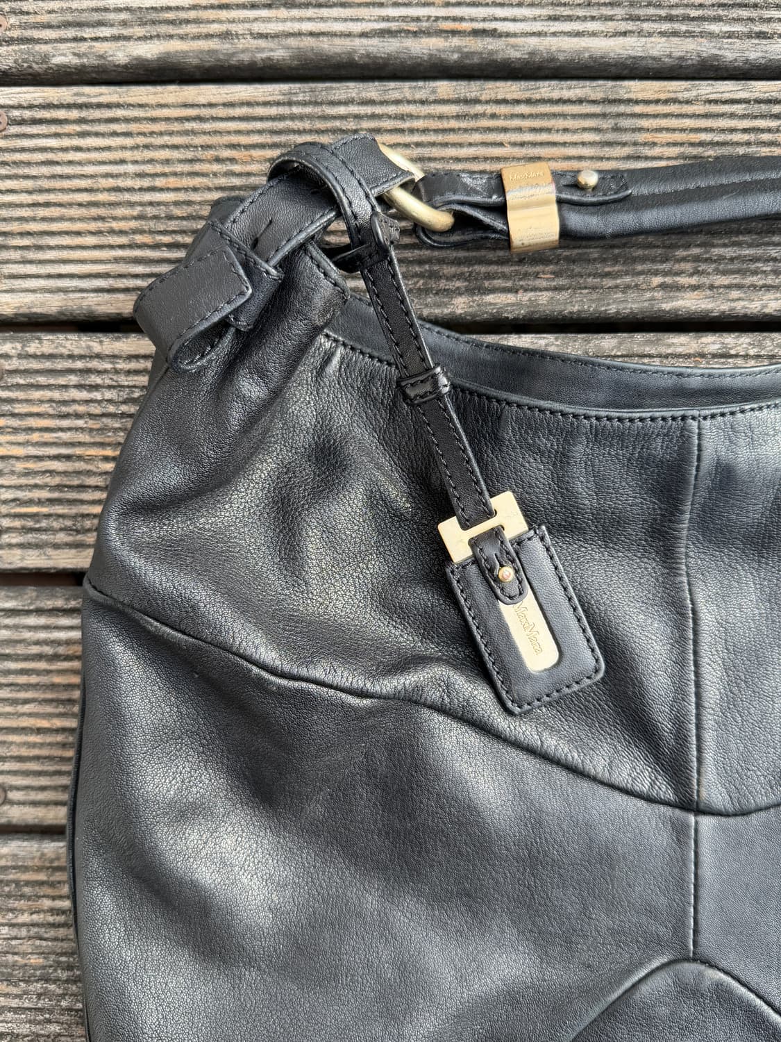 빈티지 막스마라 레더 호보백 상품이미지5