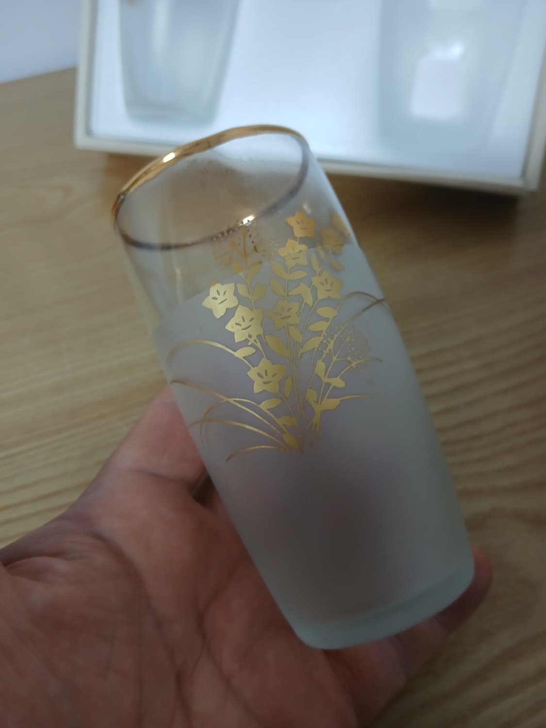 일본 빈티지 카메이 글라스 유리잔5P 셋트 상품이미지3