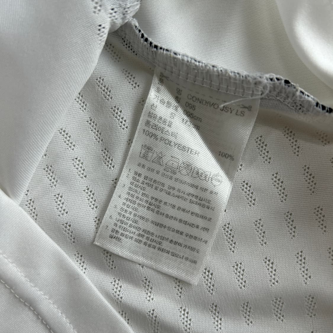 아디다스 화이트 긴팔 유니폼 m 상품이미지3