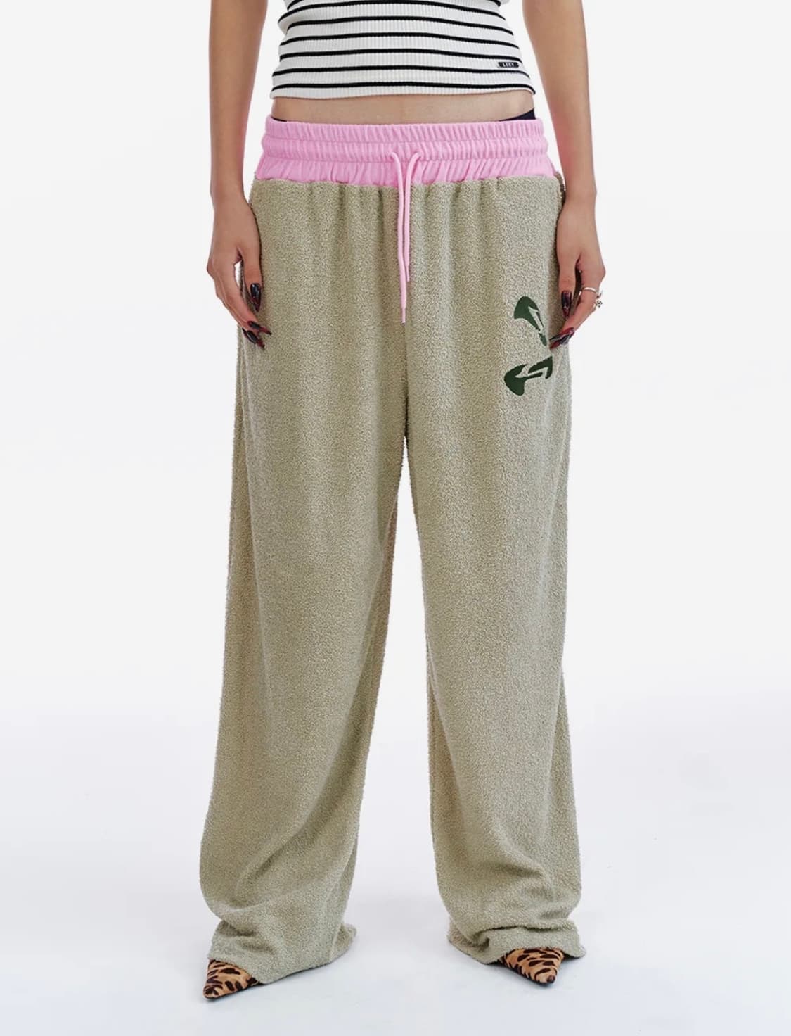 TERRY WIDE PANTS KHAKI 상품이미지2