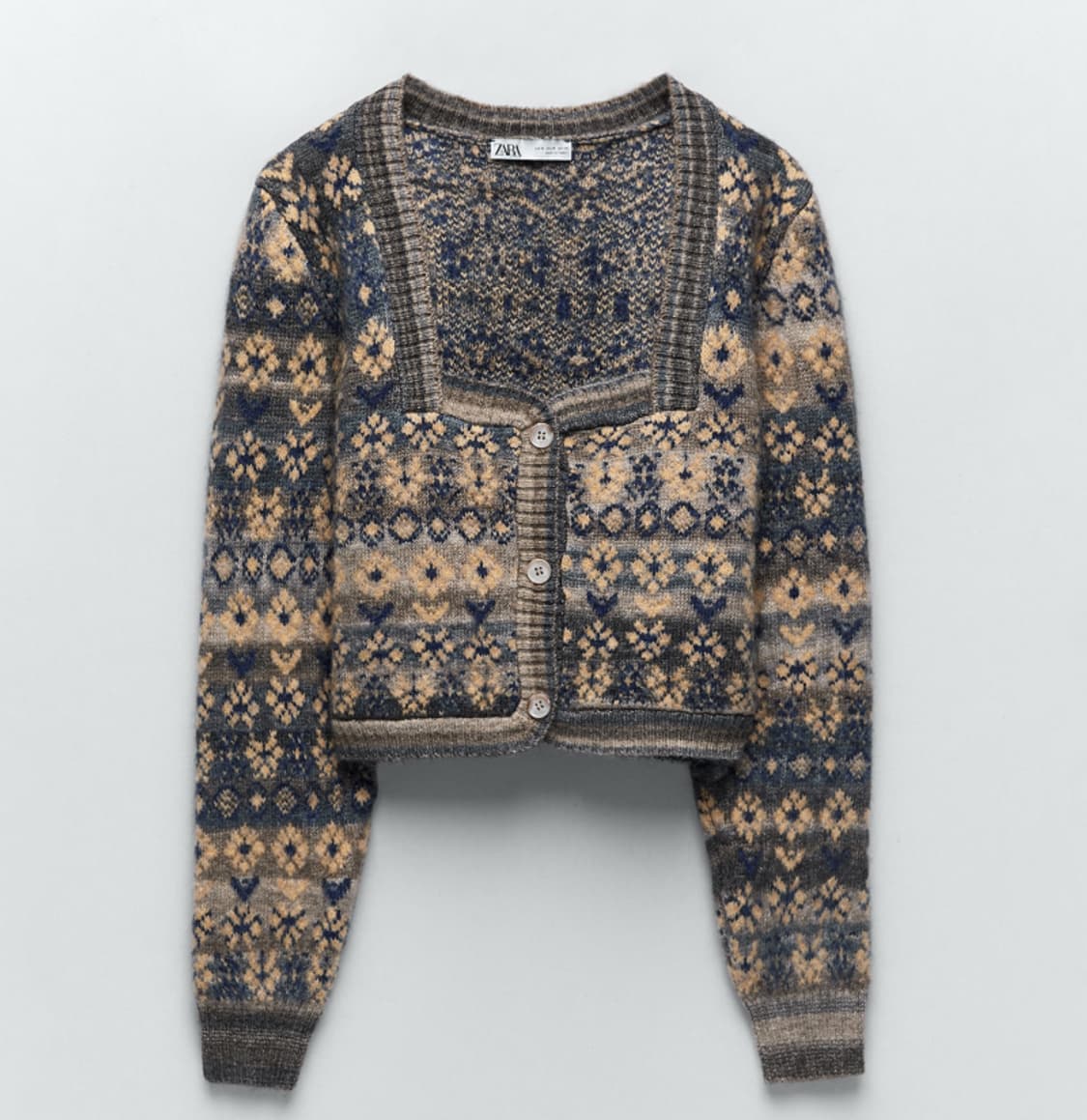 품절 대란 희귀!!) 자라 자카드 니트 재킷 상품이미지1