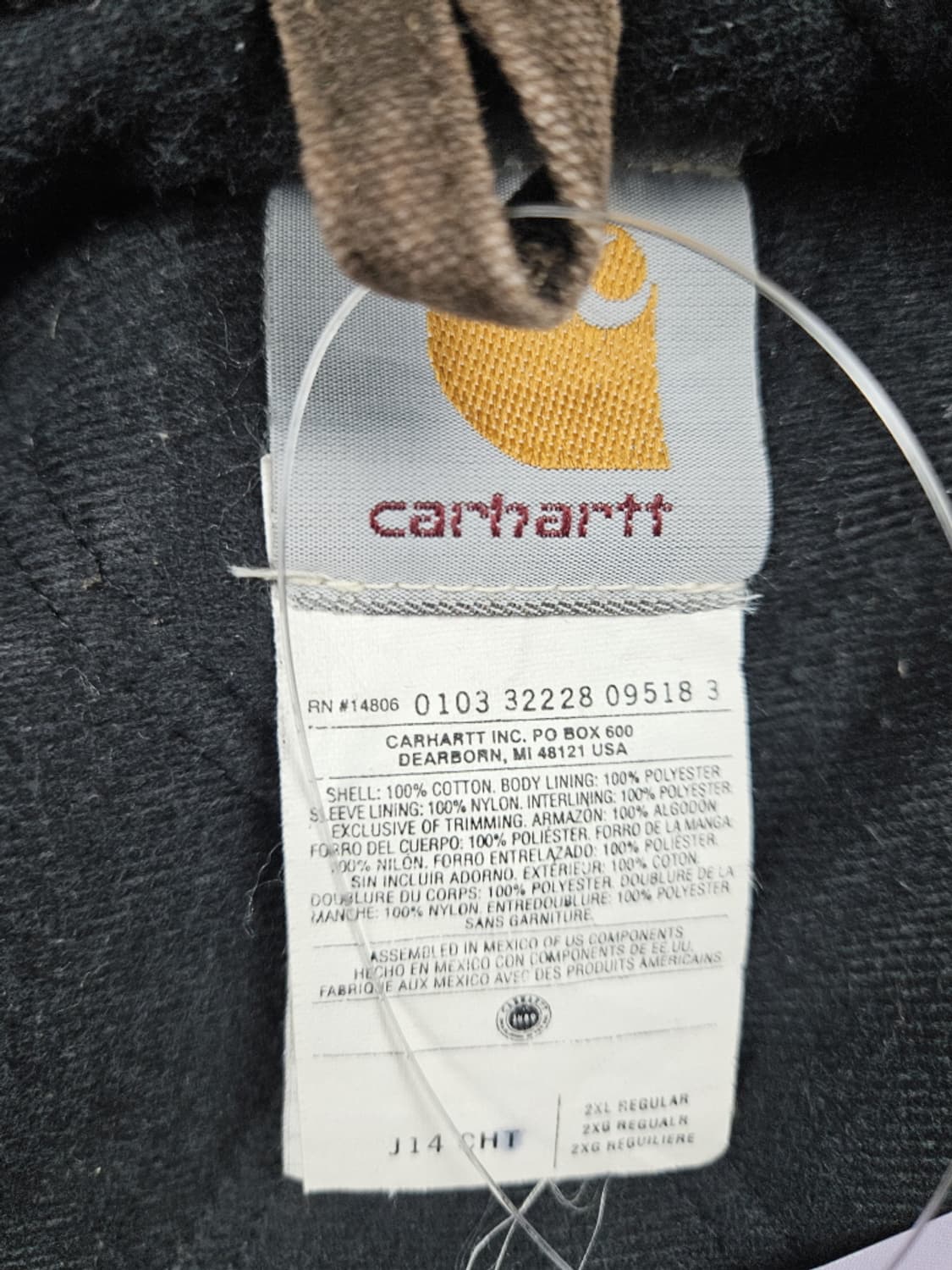 칼하트 J14 덕 캔버스 산타페 워크 자켓 ( 2XL ) / 10491 상품이미지8