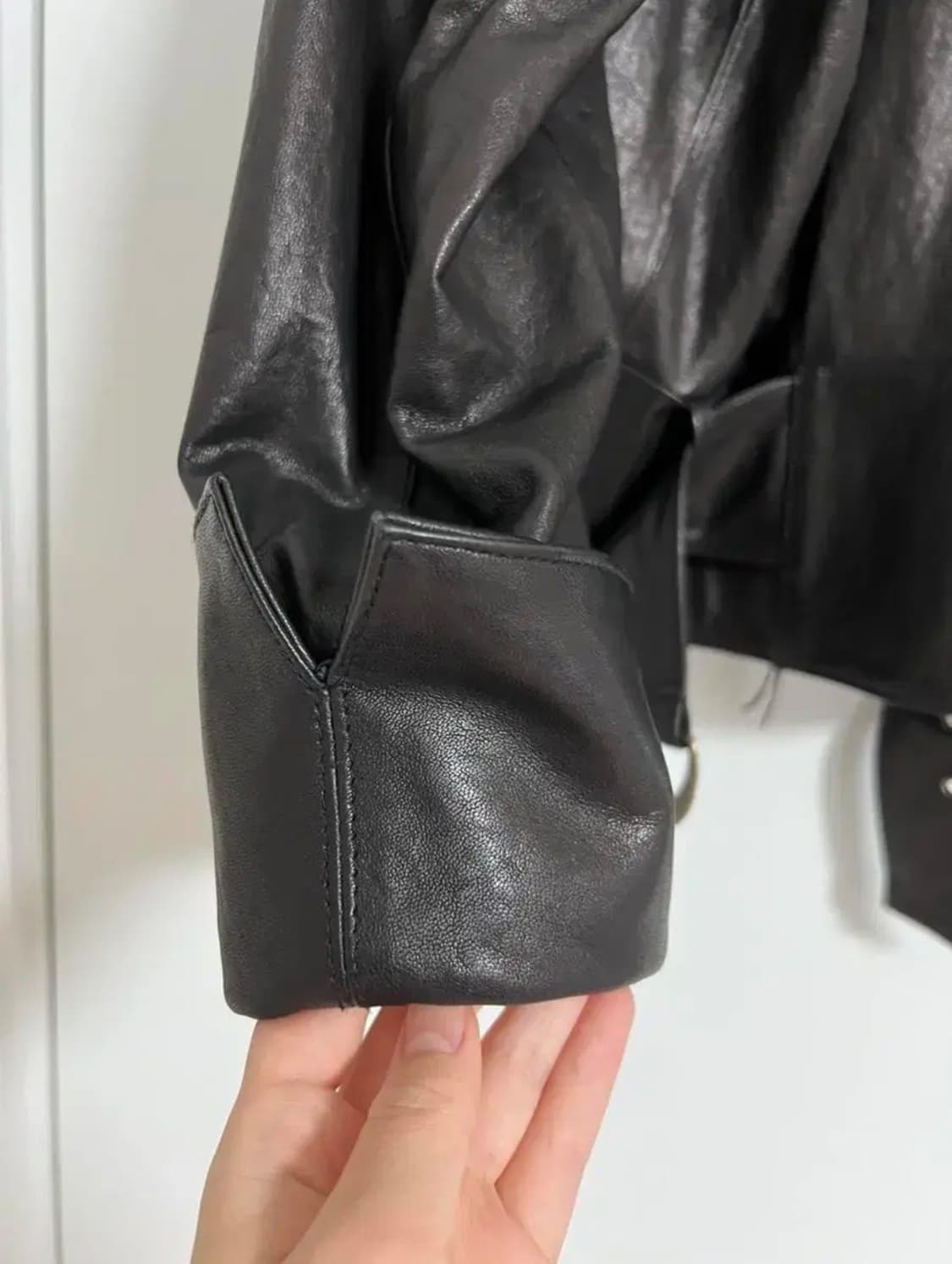 앤더슨벨 올드 스트릿 레더자켓 블랙S(2020F/W) 상품이미지8