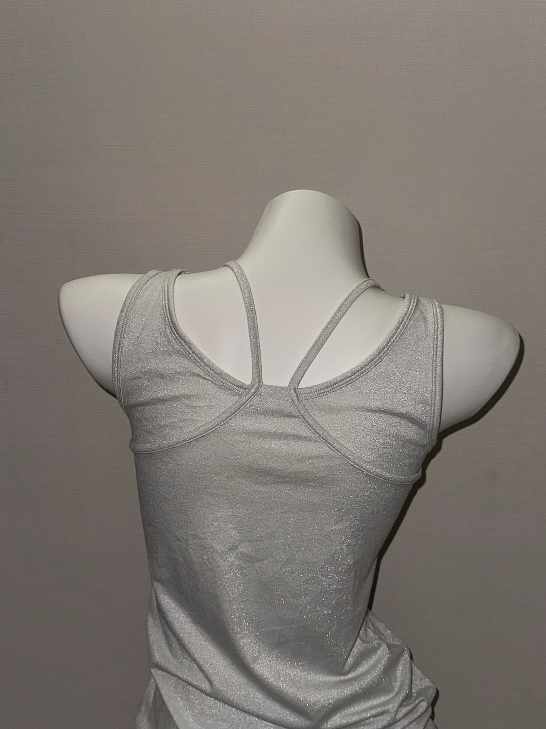 빈티지 그레이 글리터 레이어드디자인 슬리브리스 상품이미지3