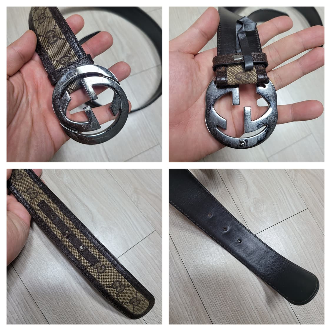 정품 구찌 GG 로고 벨트 100/40 상품이미지6