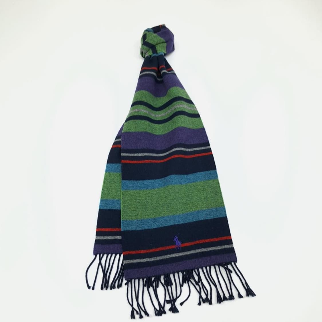 (MZ756)폴로 랄프로렌 멀티컬러 스트라이프 메리노 캐시 목도리 머플러 상품이미지1