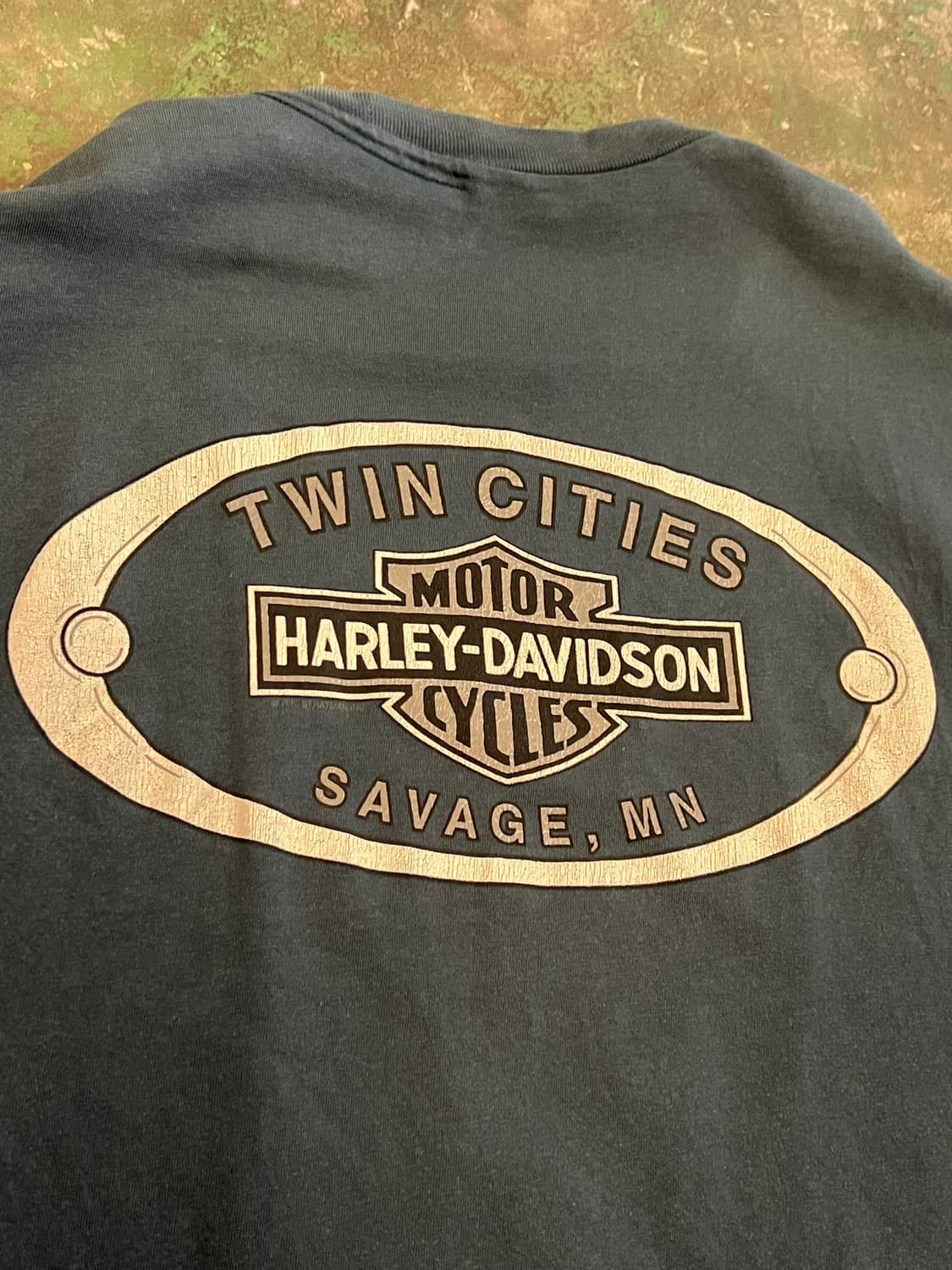 90's [2XL] 할리데이비슨 펌핑아이언 그래픽 싱글스티치 티셔츠 상품이미지8