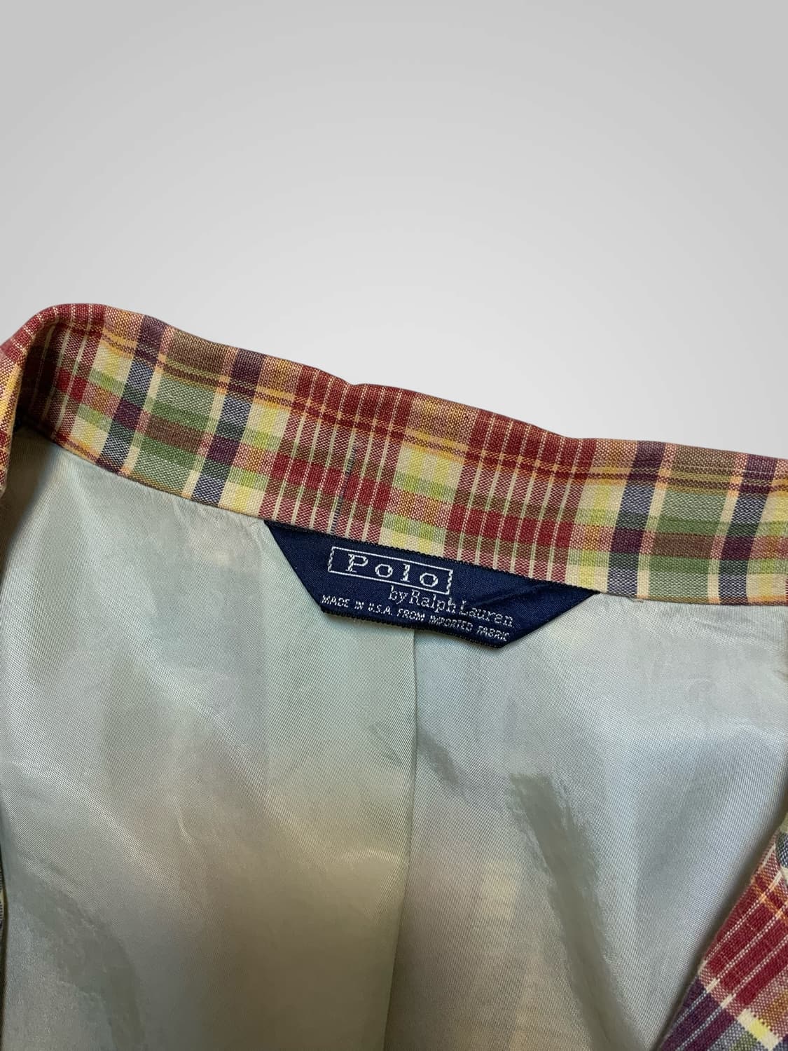 [105]폴로 린넨 체크 블레이저 자켓 상품이미지3