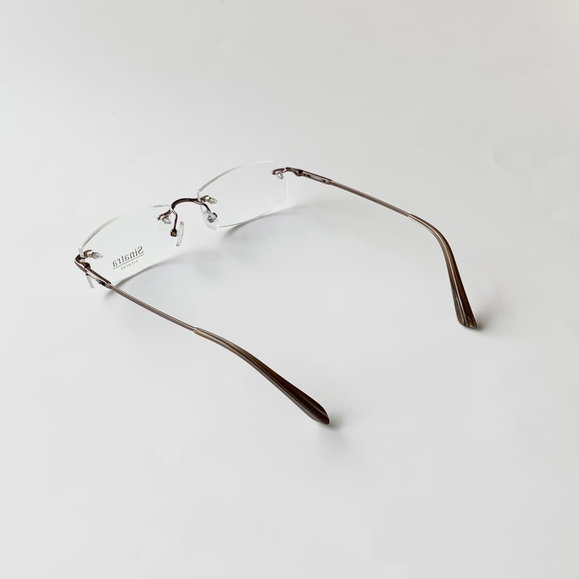 883 브라운 일제 슬림 직사각 무테 빈티지 남녀공용 데드스탁 상품이미지5