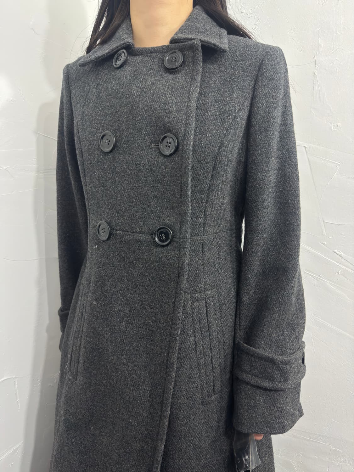 memory gray two button wool coat 상품이미지3