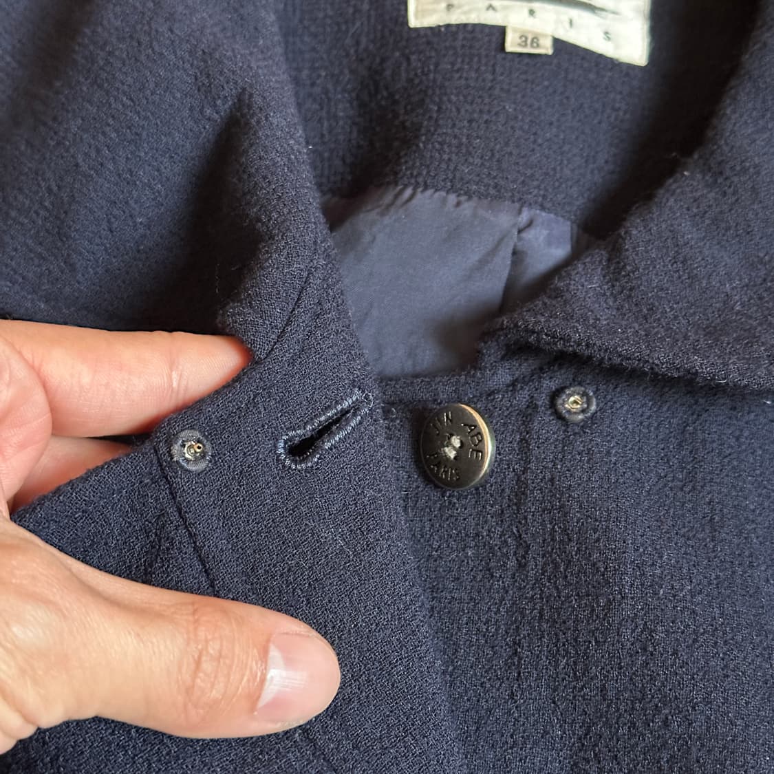 80-90‘s Jin abe paris drape wool jacket 상품이미지6