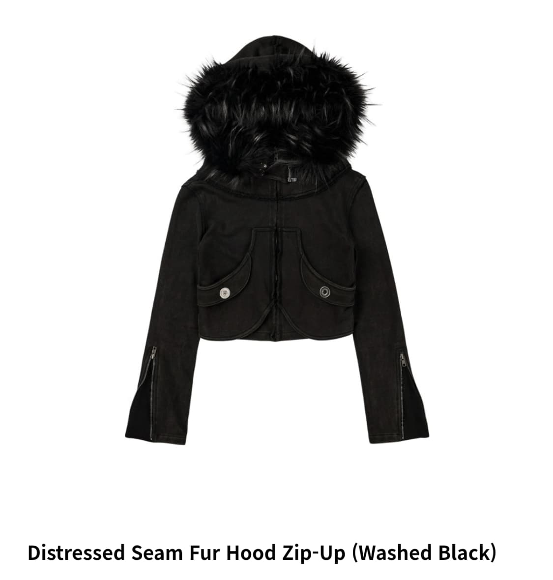 [1사이즈 구해요] 보니앤키예 bonienkiye 퍼 후드집업 블랙 상품이미지1