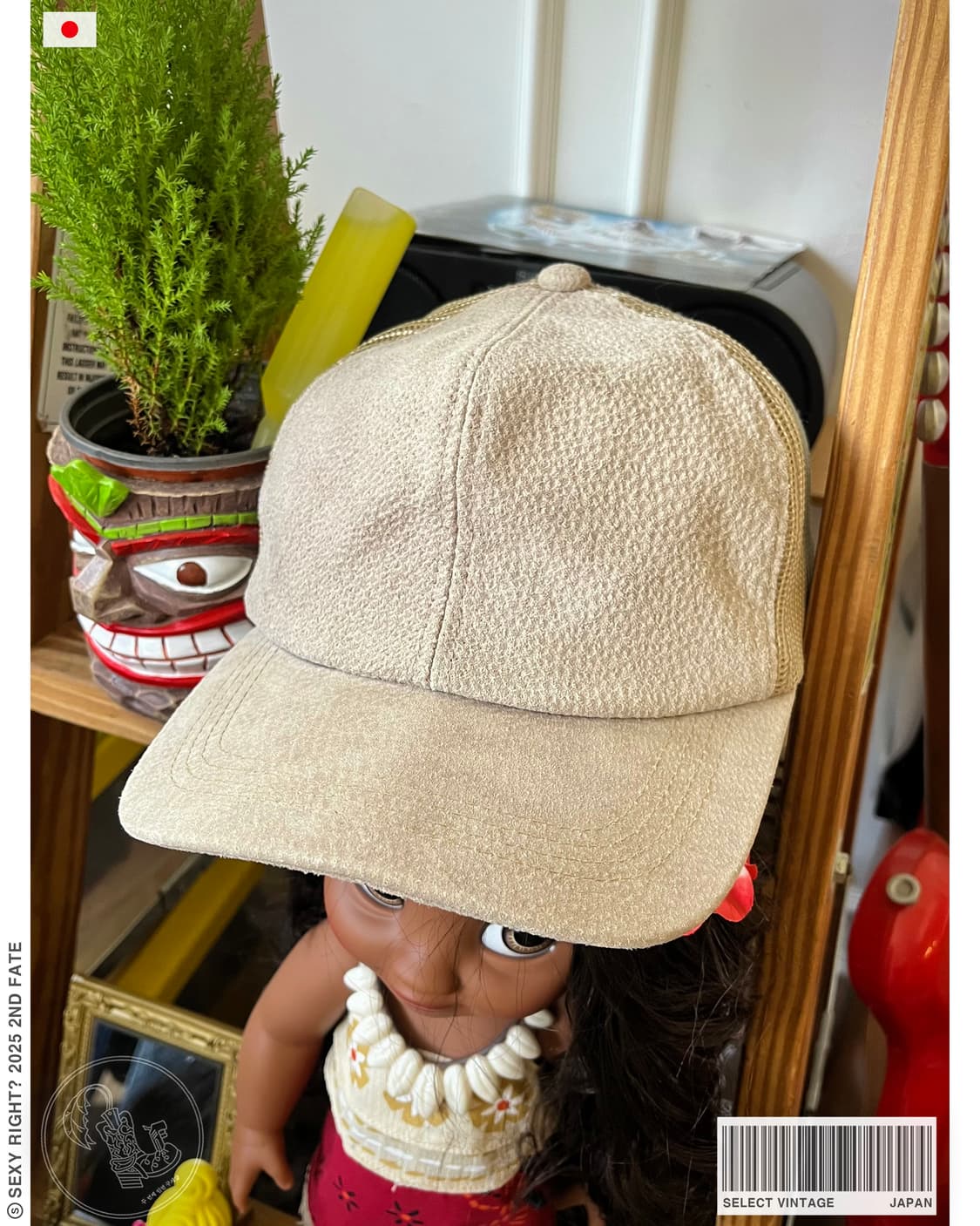 Vintage Real Leather Mesh Trucker Cap 상품이미지1