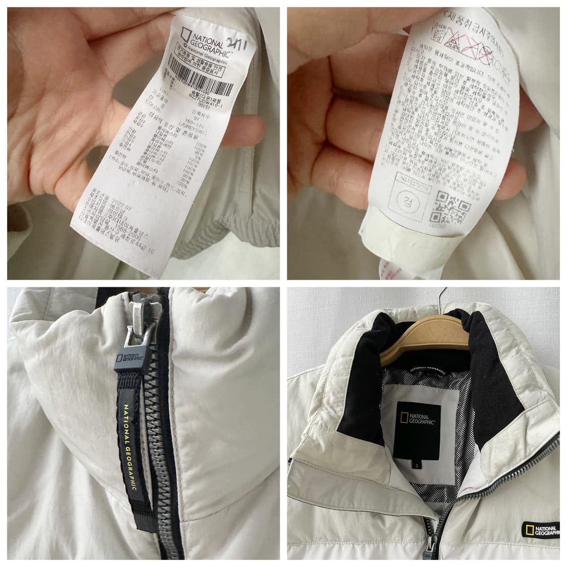 내셔널 지오그래픽 와펜 다운 패딩 라이트 그레이 S 상품이미지10