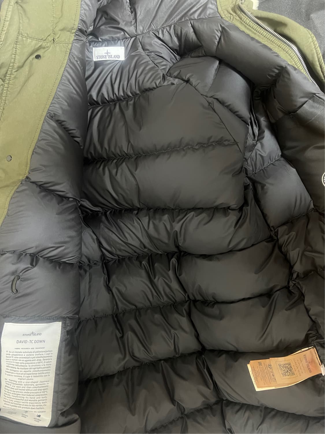 스톤아일랜드 23fw DAVID-TC 다운 롱패딩 올리브 카키 상품이미지3