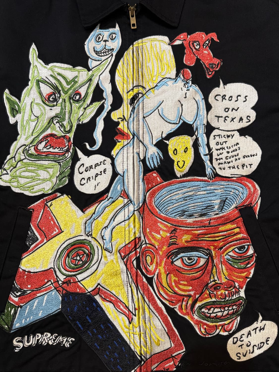 [L] 슈프림 x 다니엘 존스턴 워크자켓 블랙  상품이미지3