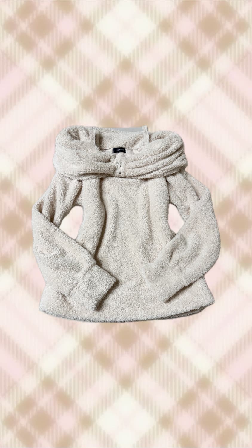 핑크 아이보리 레이스 리본 오프숄더 라떼 히메 갸루 러블리 로걀 빈티지 상품이미지1