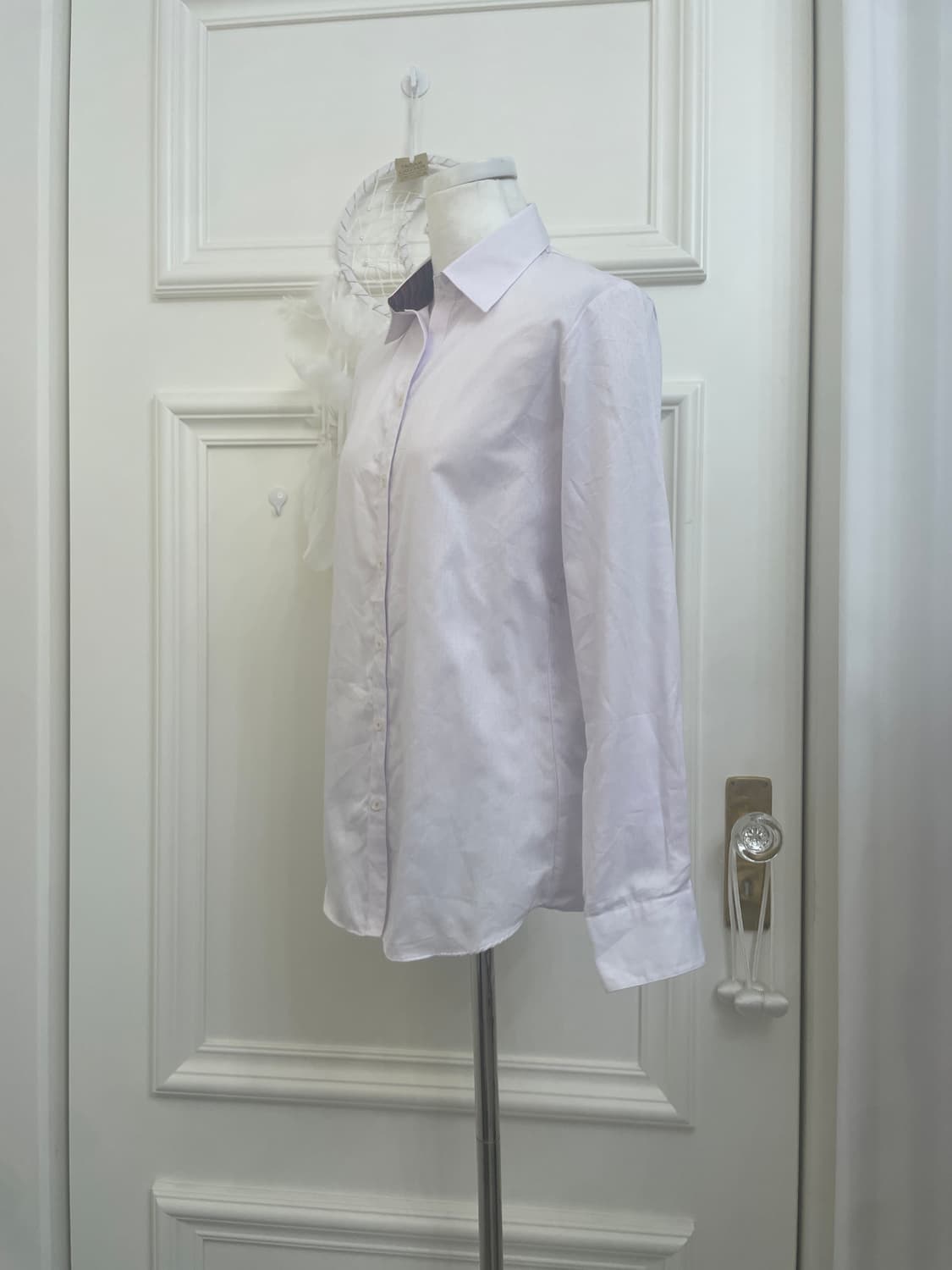 lavender basic knit top&wine point shirt 상품이미지7