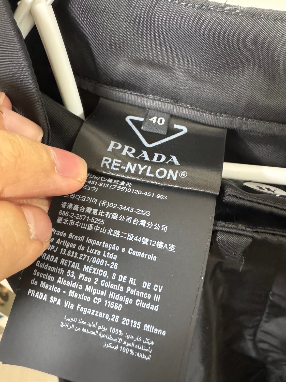 (W)프라다 리나일론 플리티드 스커트 블랙 상품이미지6