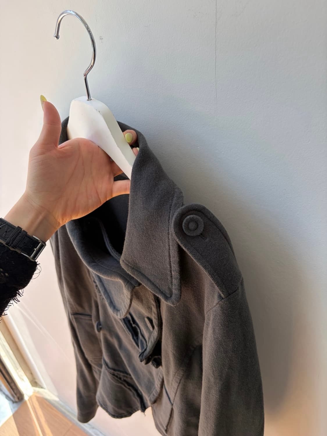 Tomboy 톰보이 사선 비대칭 코튼 자켓 상품이미지4