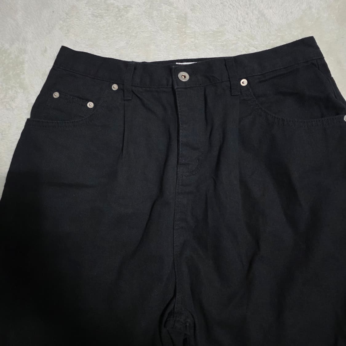 (M)공용 프로메나드 블랙 와이드 팬츠 상품이미지2