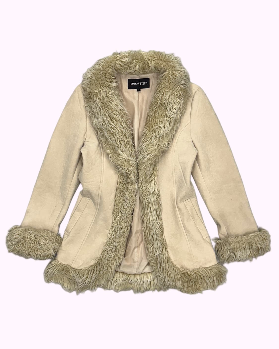 beige fur shearling jacket 상품이미지1