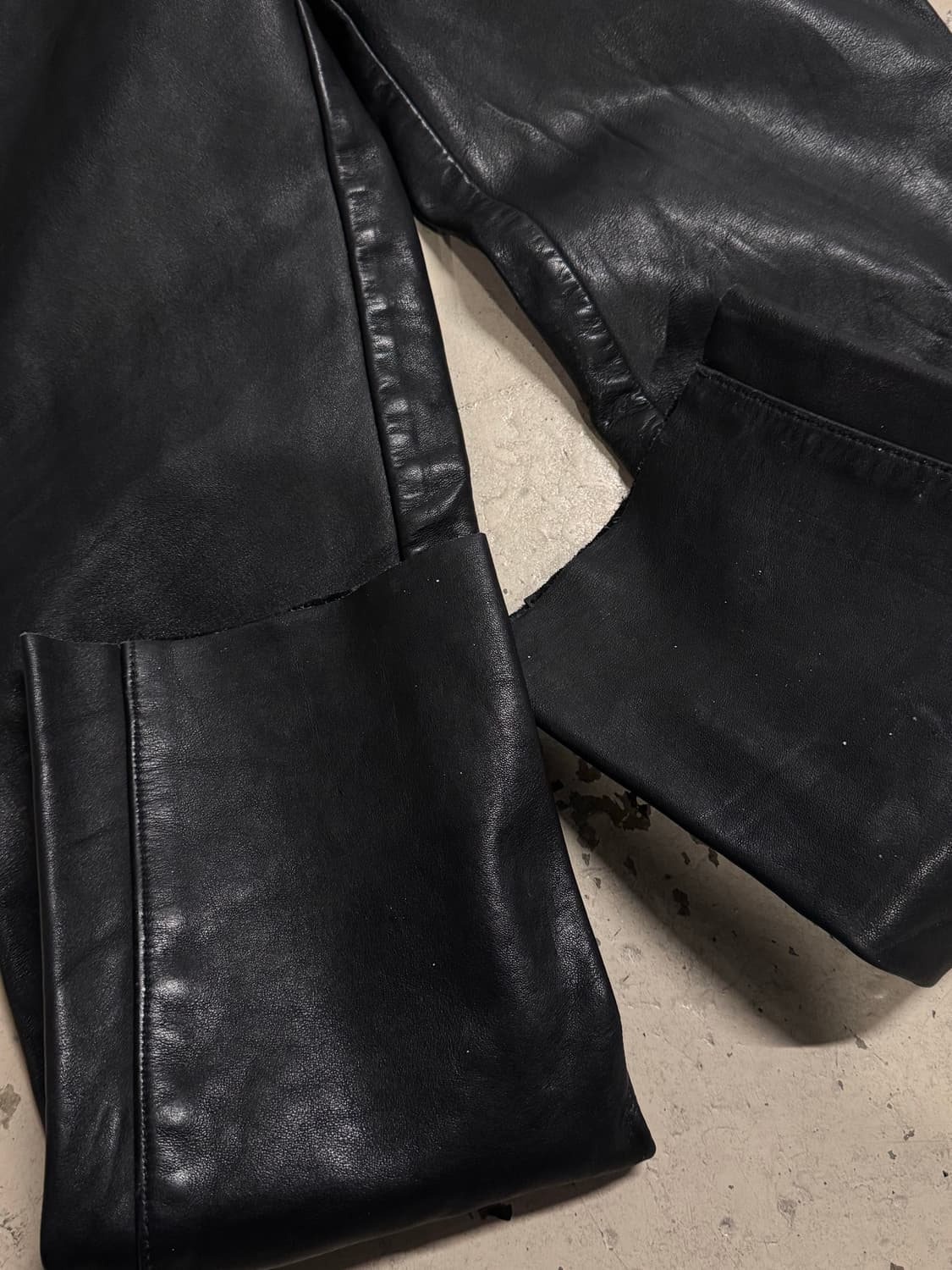 밴슨 레더 카우하이드 레더팬츠 상품이미지7