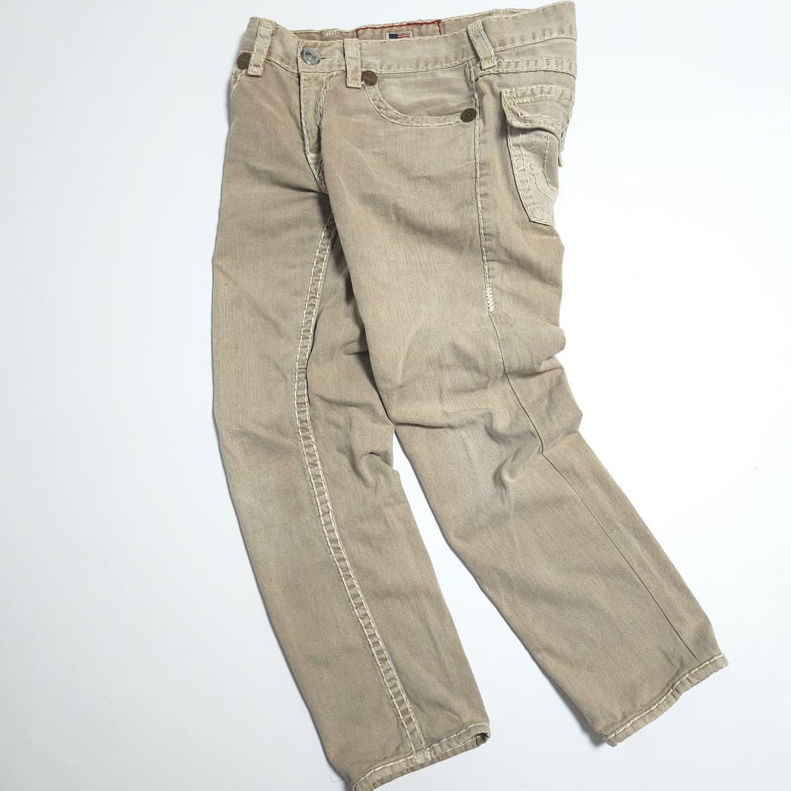 트루릴리전 USA 빌리 슈퍼 티 베이지 팬츠 상품이미지2