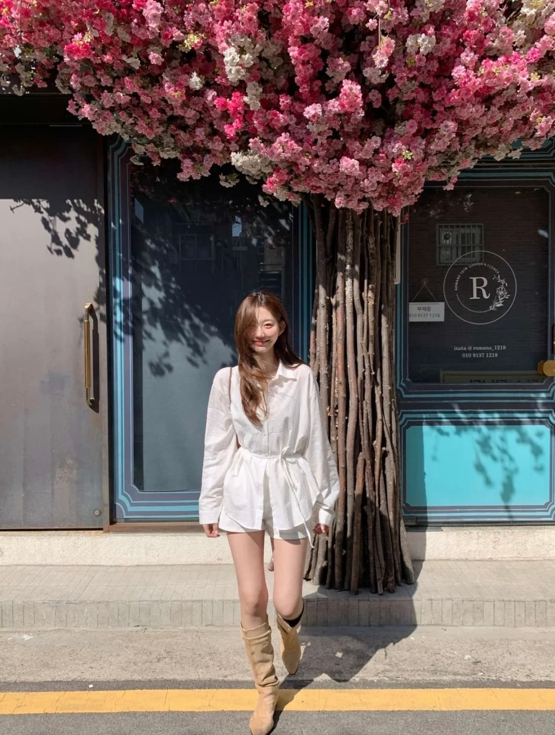 [새 상품] zaenio 리본 보이프렌드 셔츠 (white) 상품이미지1