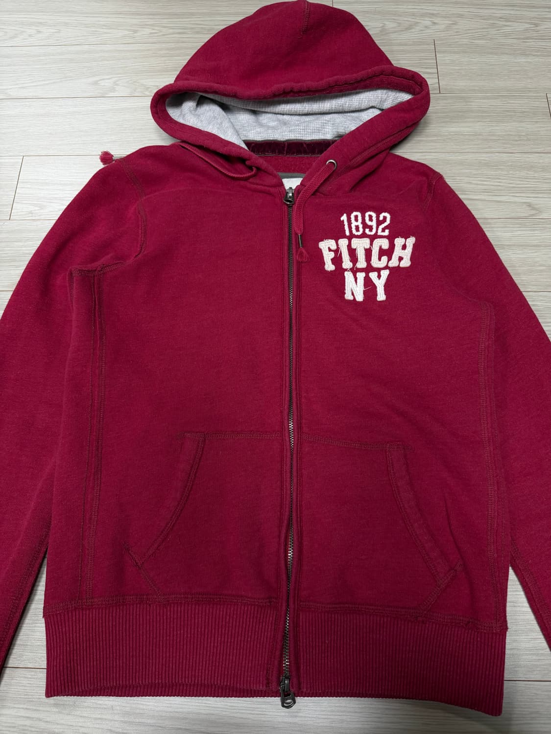 아베크롬비 레드 후드집업 m 상품이미지2