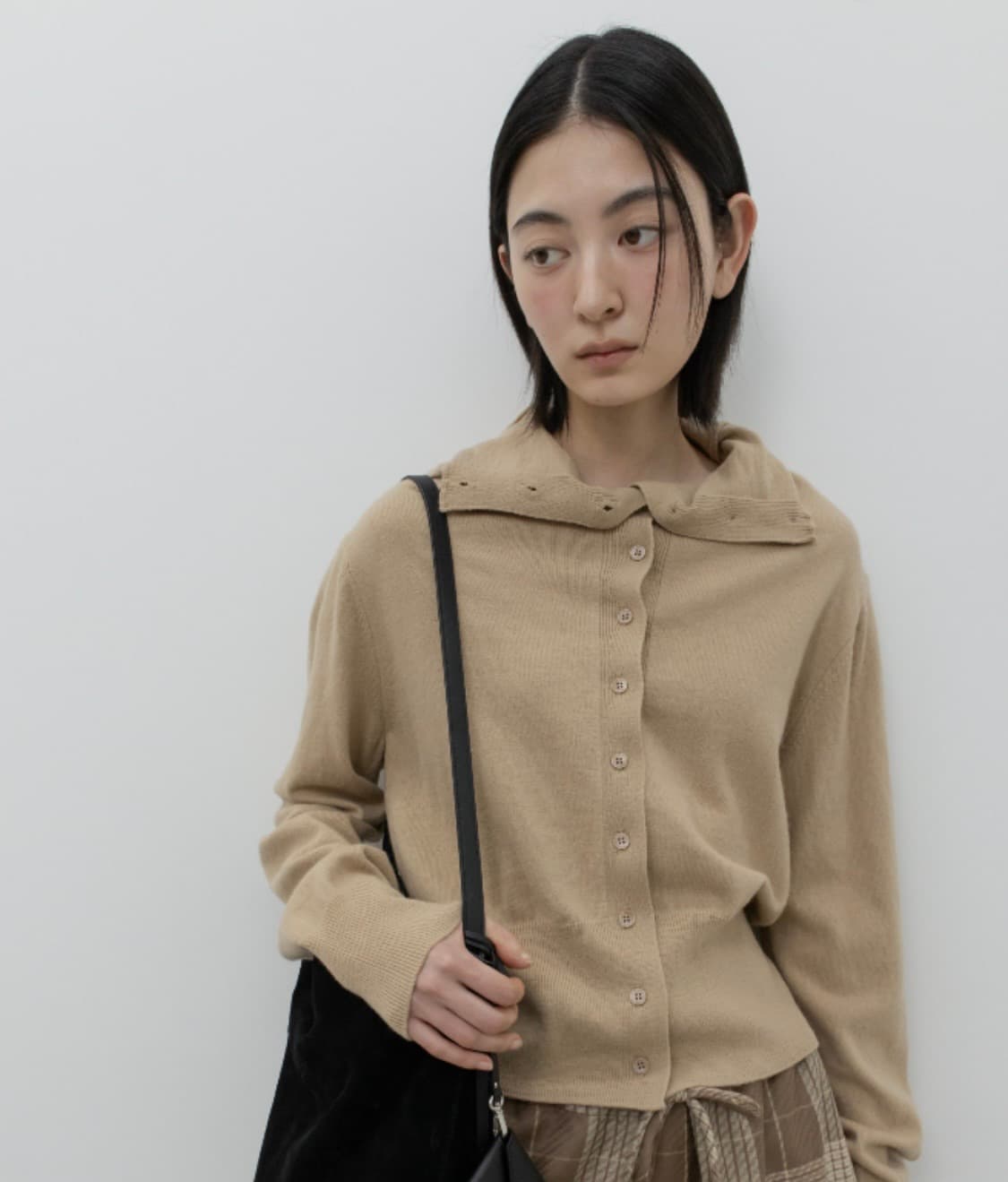 Gbh 메리노울 하이넥 가디건 상품이미지1