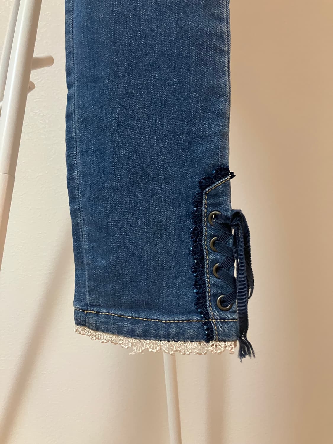 엑시즈팜 레이스리본 데님 일본빈티지 모리걸 상품이미지3