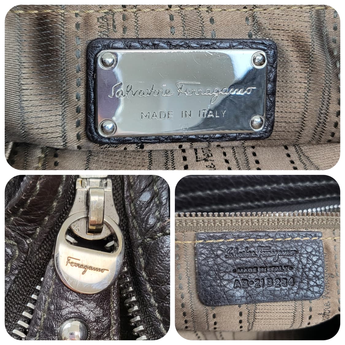 정품 페라가모 간치니 가죽 셔링 숄더백  상품이미지9