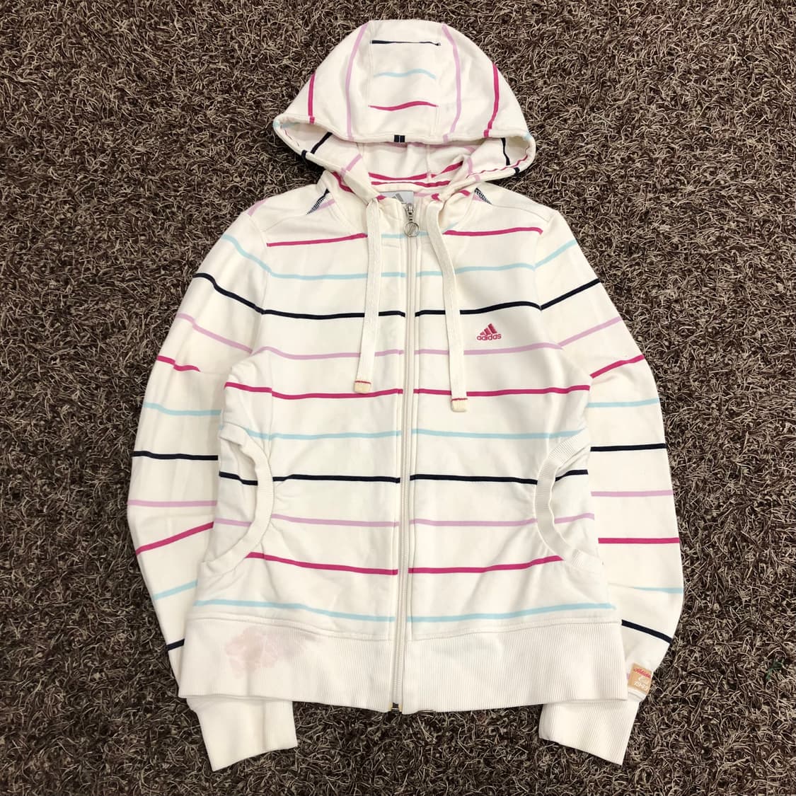 아디다스 스트라이프 딱붙 후드집업 상품이미지1
