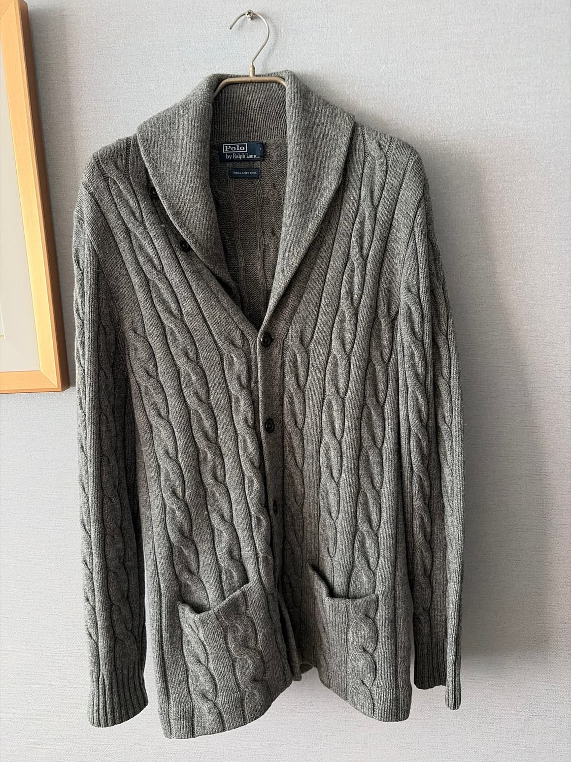 폴로 랄프로렌 숄카라 케이블 가디건 L 상품이미지1