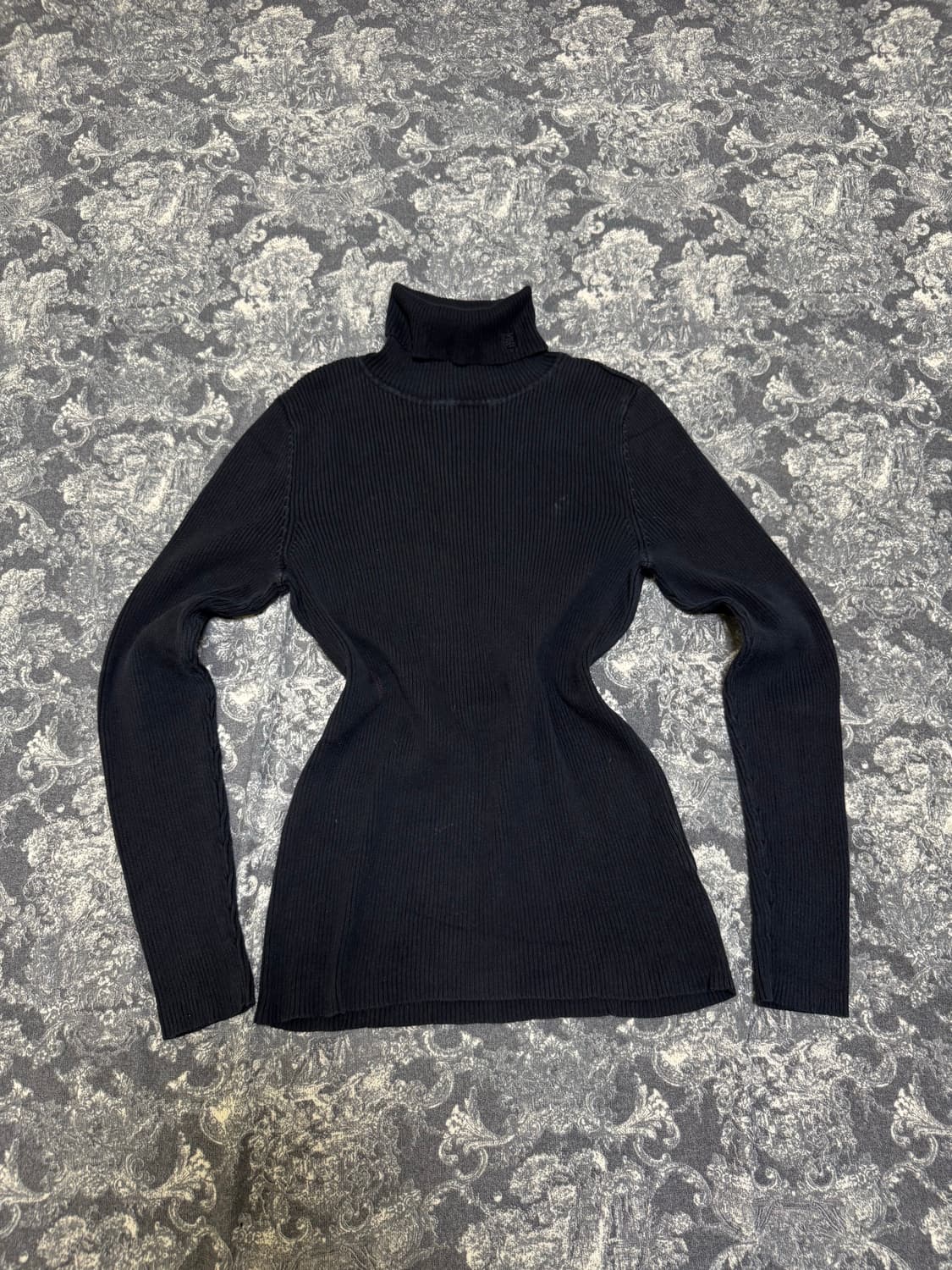 turtleneck knit washed black  상품이미지2