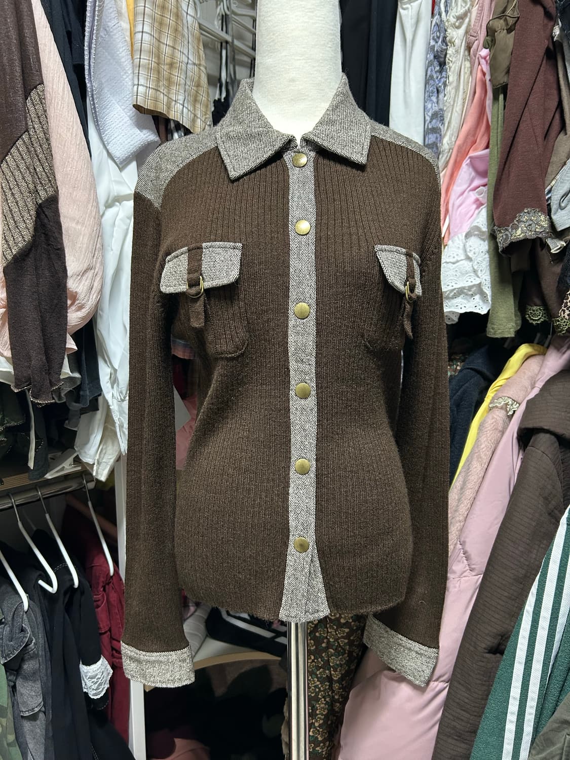 Y2K 포켓 니트셔츠  상품이미지1