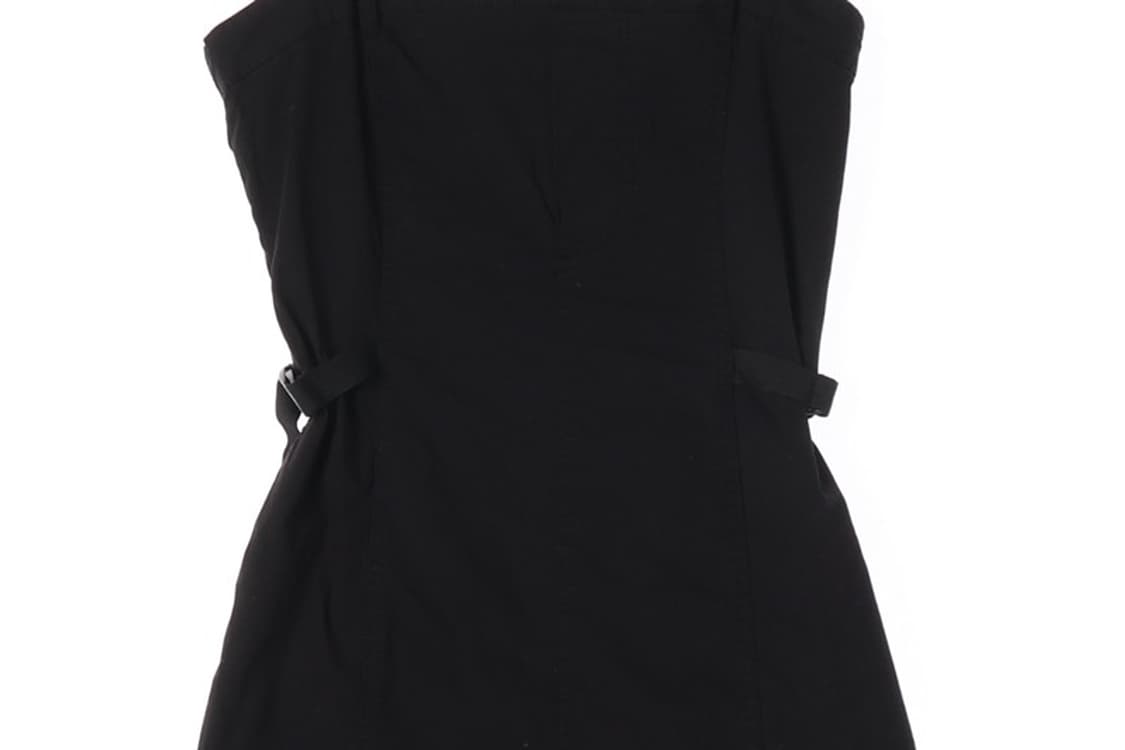 ZARA 블랙 미니멀 스퀘어넥 끈 원피스 XS 상품이미지4