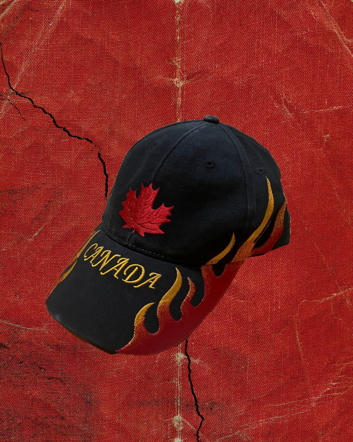 플레임 아플리케 캐나다 볼캡 상품이미지1