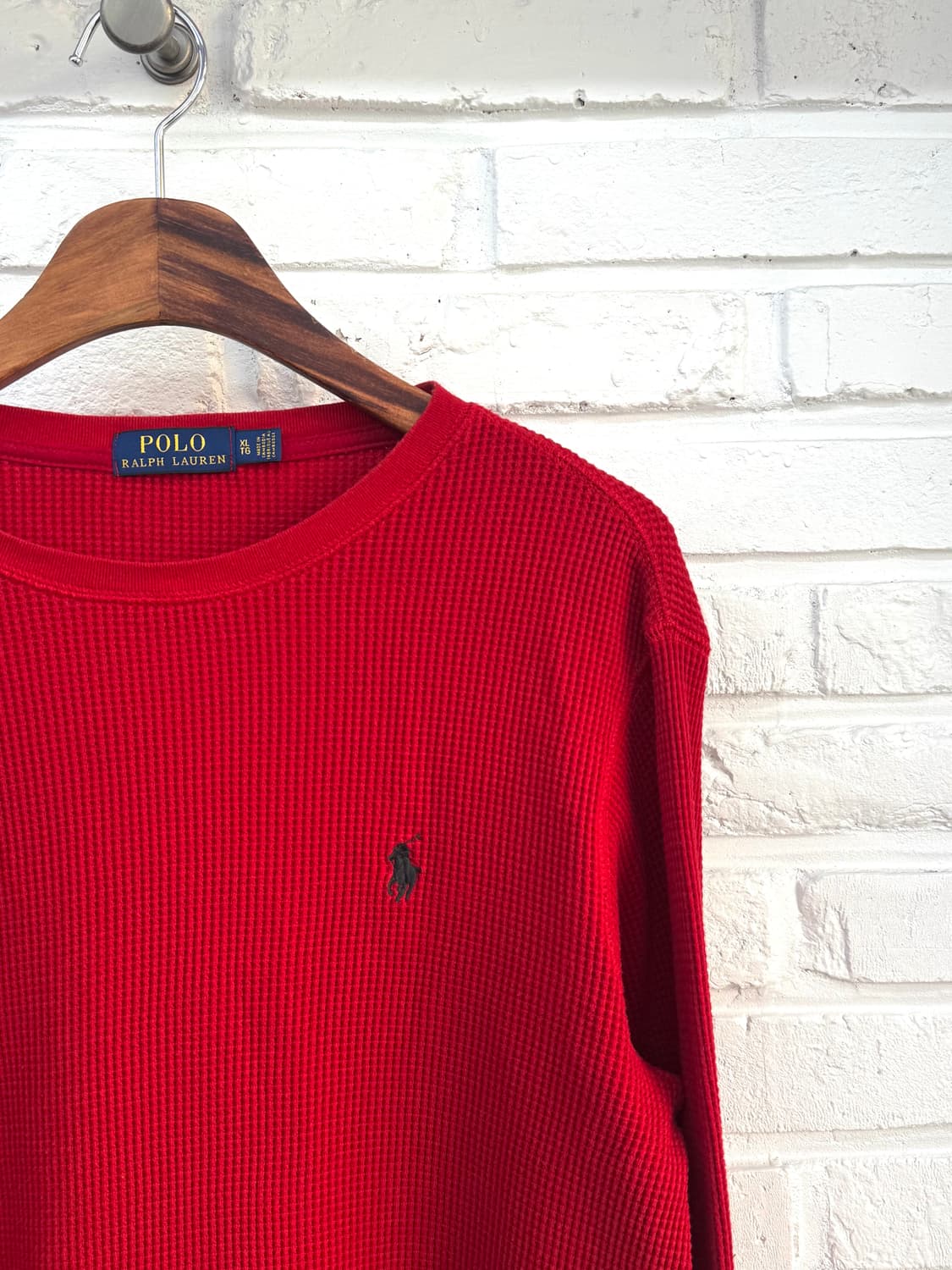 폴로 레드 와플니트 상품이미지4