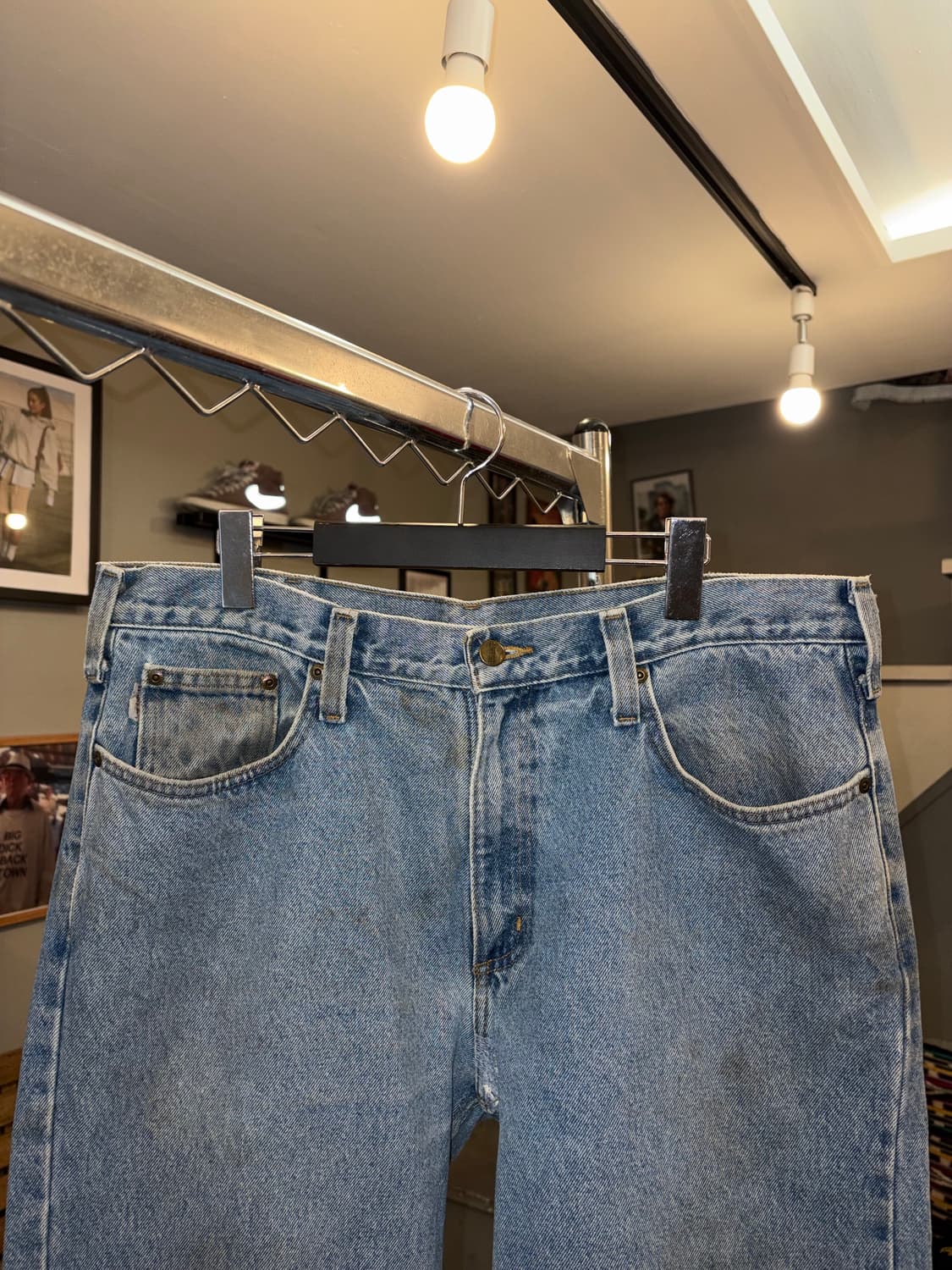 00’s Carhartt cracked washed denim pants 상품이미지6