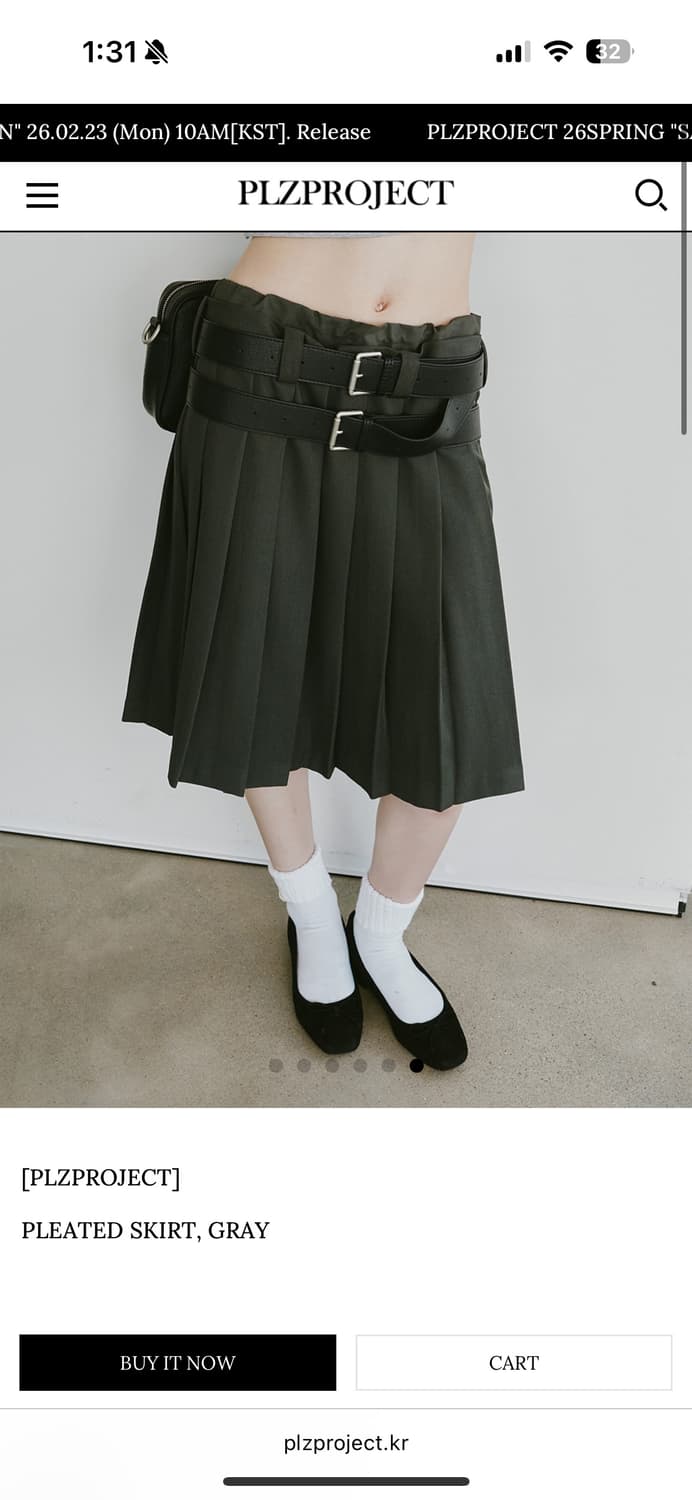 플리즈 프로젝트 플리츠스커트 상품이미지1