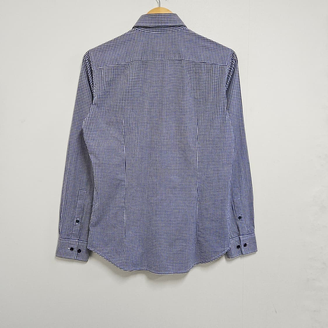 95 라코스테 네이비 깅엄체크 셔츠 상품이미지3