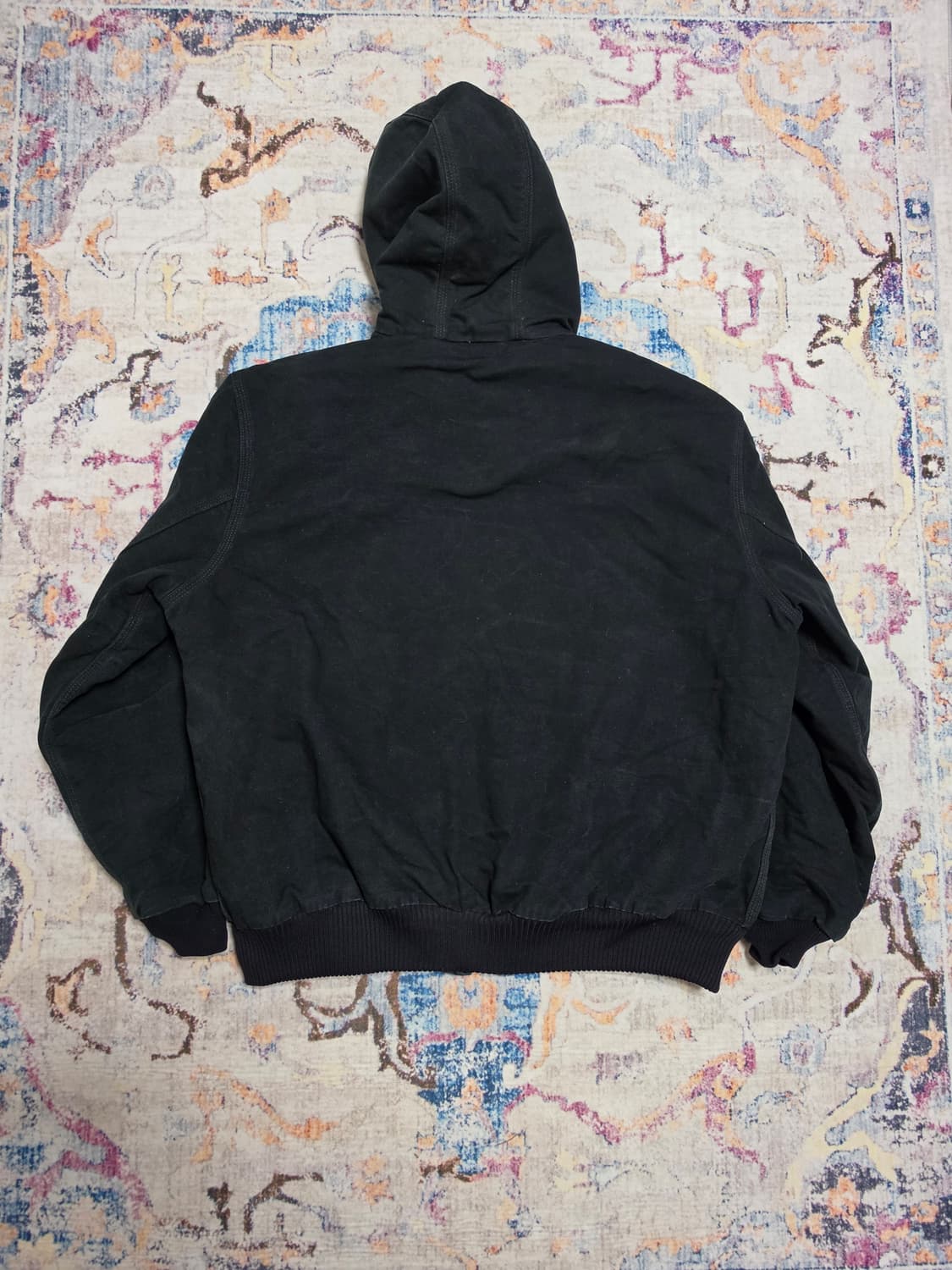 칼하트 J140 BLK 덕 액티브 후드 자켓 블랙 상품이미지2