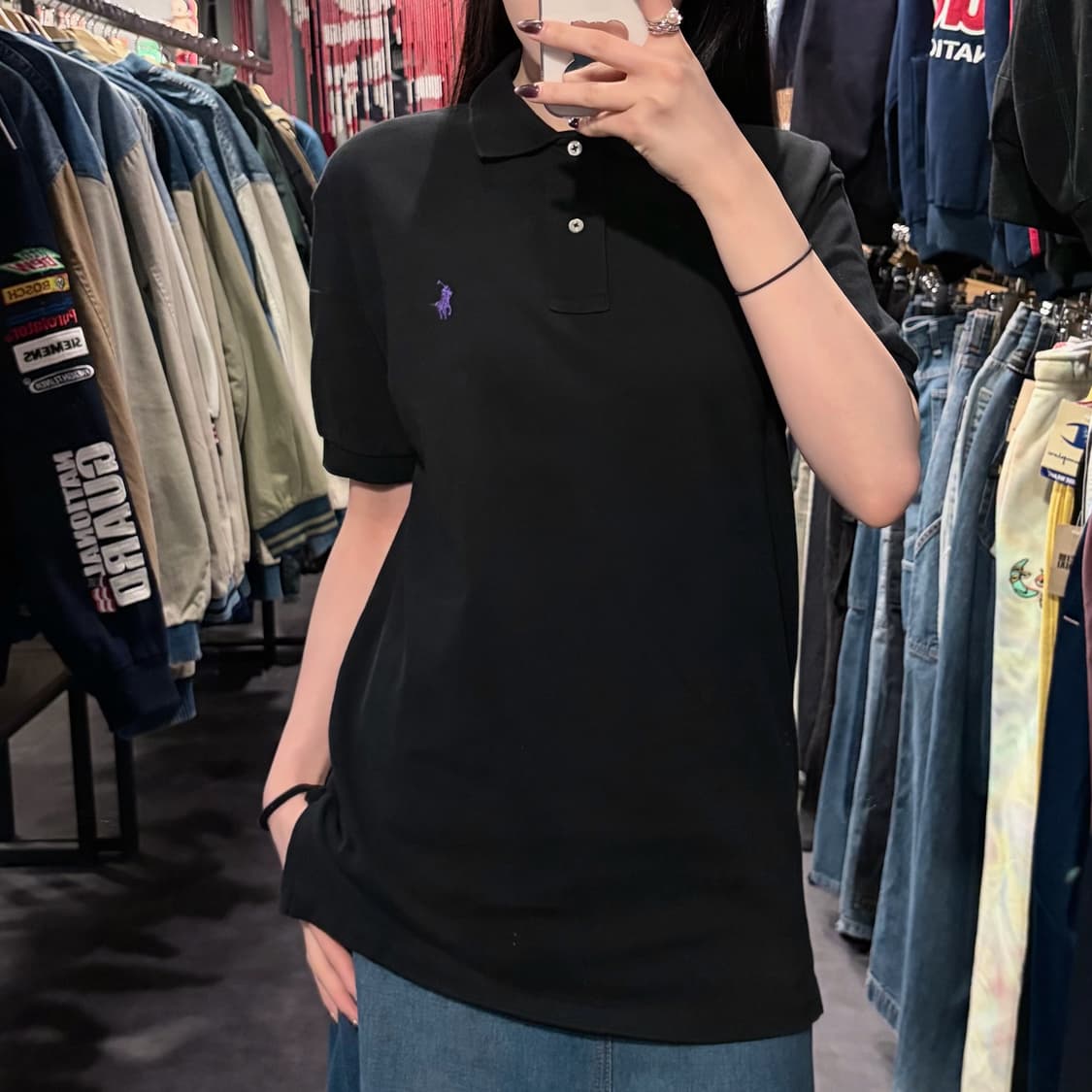 [IM] 폴로랄프로렌 반팔 피케 셔츠 블랙 상품이미지1